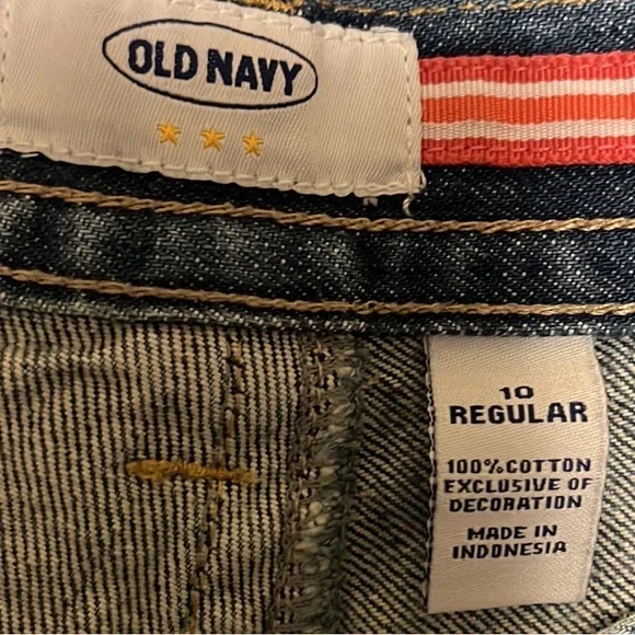 Women’s OLD NAVY, 100% Cotton Wide Leg Jeans, Denim, Size 10 - Picture 5 of 5